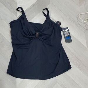 CoCo ReefBlack Twist Tankini, Swimsuit Plus Size, Nwt, Size 22W/44C Cup